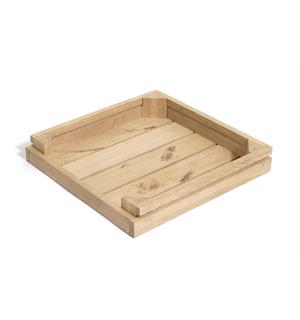 Rustic fruktkasse 330x330x50mm Heltre eik - Næringsmiddelgodkjent 